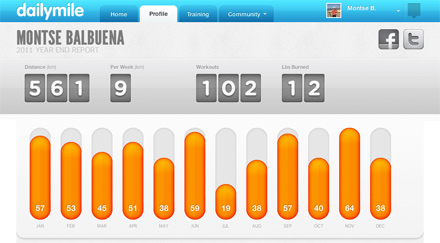 Dailymile Training Summary